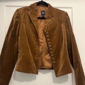 Brown velvet blazer
